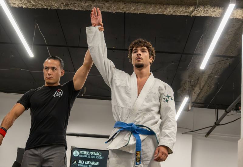 White gi competitor announced as the winner